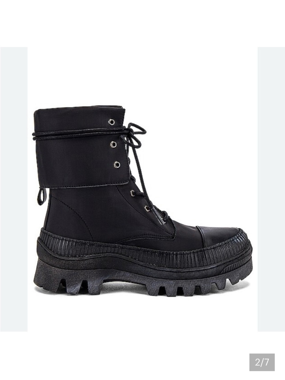 Free People Black Platform Combat Boots